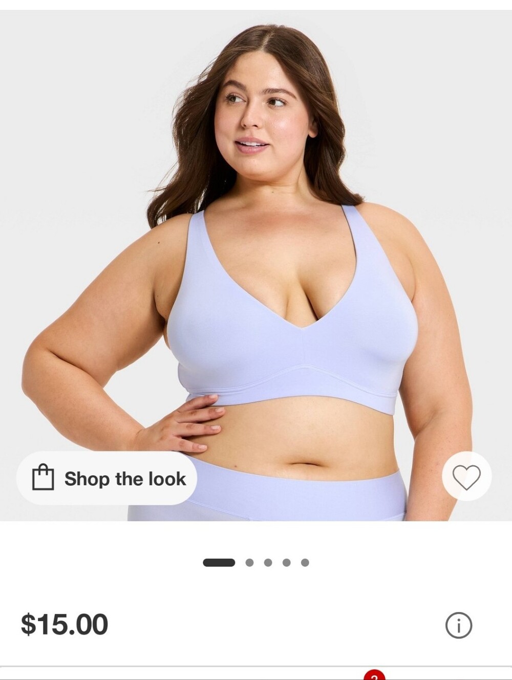 Wireless V-Neck Bralette in Light Blue AUDEN Bralette XXL